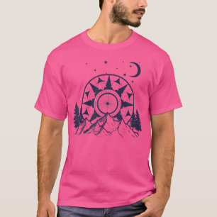 T-shirt Montagnes Randonnée Camping Camper Randonnée Natur