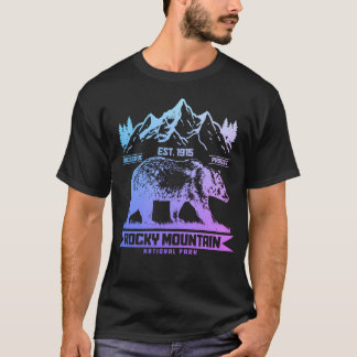 T-shirt Montagnes Rocheuses Colorado Parc national vintage