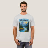 T-shirt Montana Big Sky Mountains River Tee (Devant entier)