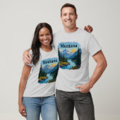 T-shirt Montana Big Sky Mountains River Tee (Unisexe)