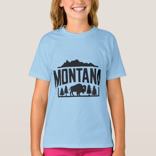 T-shirt Montana Bison sauvage (Devant)