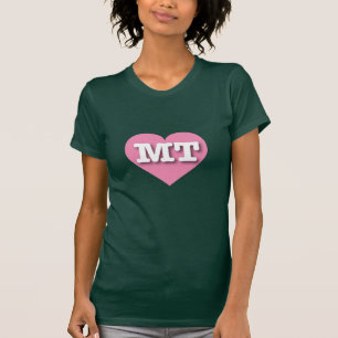T-shirt Montana Coeur rose - J'aime MT