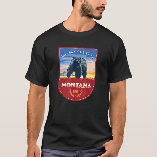 T-shirt Montana Home State Pride Big Sky Country 1889 (Devant)