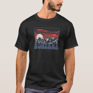 T-shirt Montana Montagnes Rocheuses Vintage Extérieur Rand