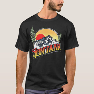 T-shirt Montana Montagnes Vintages Années 80 Graphique