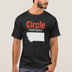 T-shirt Montana Usa State America Travel Montanan Circle