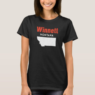 T-shirt Montana Usa State America Travel Montanan Winnett