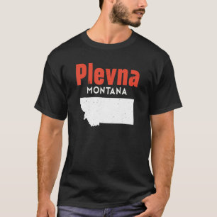 T-shirt Montana Usa State America Voyage Montanan Plevna