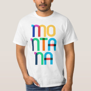 T-shirt Montana Vintage Retro Pop Art 80s Colorful Type
