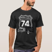 T-shirt Monte Carlo 1974 Vue frontale avec année modèle  (Devant)