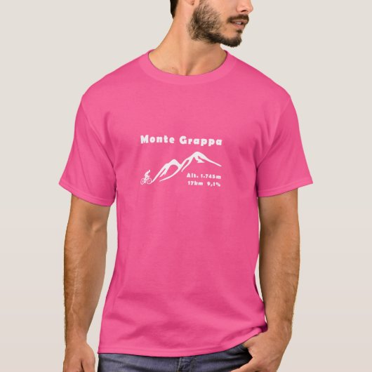 T-shirt Monte Grappa, Italie, Giro, Cyclisme, Alpes, Vélo (Devant)