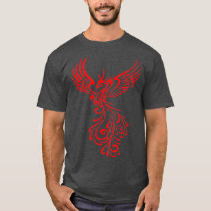 T-shirt Montée De La Conception De Tatouage Phoenix Des As