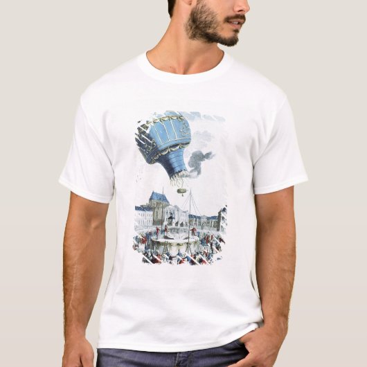 T-shirt Montée de la montgolfière de frères de Montgolfier (Devant)