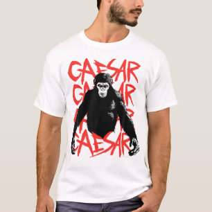 T-shirt Montée De La Planète Des Apes César En Whi Noir