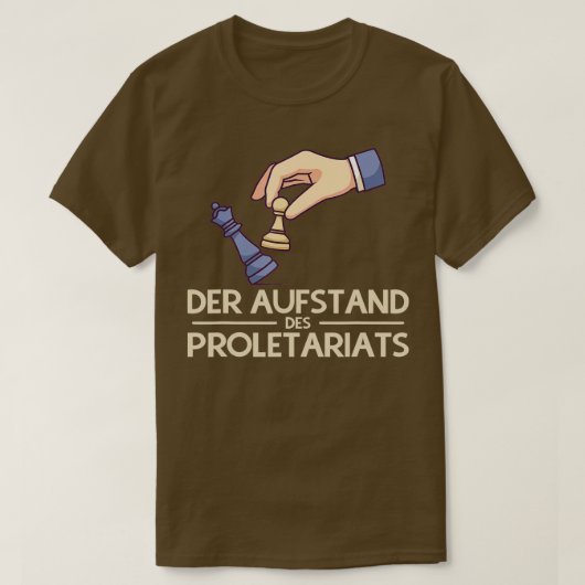 T-shirt Montée du prolétariat Funny joueur d'échecs (Design devant)