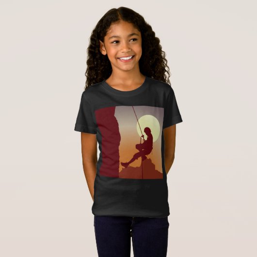 T-Shirt Montée En Corde Sur L'Escalade Géométrique Girl Mo (Devant entier)