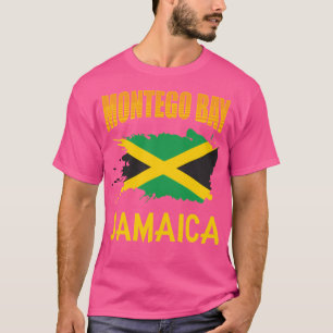 T-shirt Montego Bay Jamaïque Drapeau jamaïcain Bannière Ar