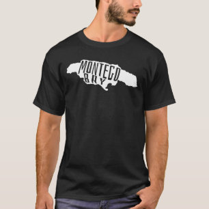 T-shirt Montego Bay, Jamaïque Outline - Carte Travel