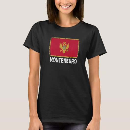 T-shirt Montenegro Flag Support Montenegrin People Women (Devant)