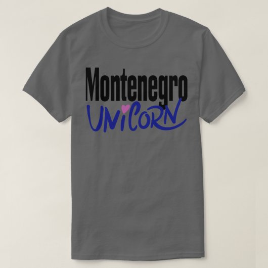 T-shirt Monténégro Unicorn (Design devant)