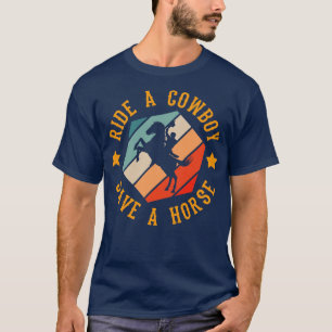 T-shirt Monter à bord d'un cowboy Sauver un cheval