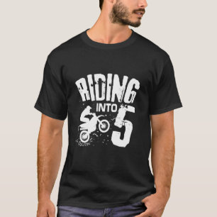 T-shirt Monter Dans 5 Drôle Dirt Vélo Cinquième Anniversai