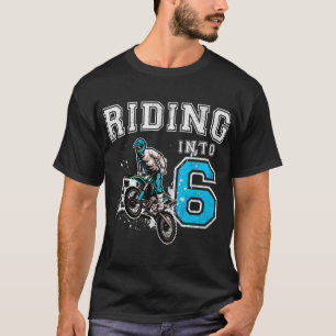 T-shirt Monter Dans 6 Ans 6e Anniversaire Boy Dirt Vélo