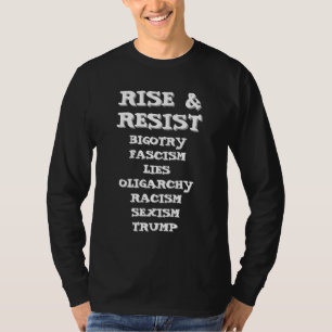 T-shirt Monter et résister   Anti Donald Trump