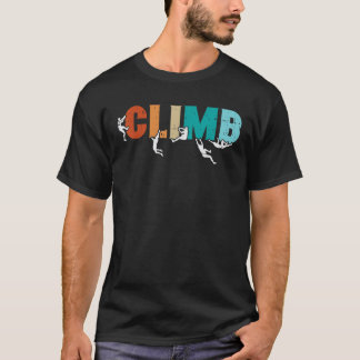 T-shirt Monter Word Rock Climber Retro Bouldering Hommes g