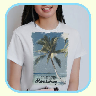 T-shirt Monterey California Vintage Vacances Design