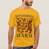 T-shirt Monterrey Mexico Aztec Design, Homme #2 (Devant)
