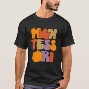 T-shirt Montessori Citrouille d'automne Professeur Montess