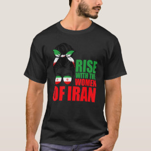 T-shirt Montez Avec Les Femmes D'Iran Messy Bun Iran Drape