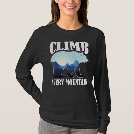 T-shirt Montez chaque Montagne Motivationnelle (Devant)