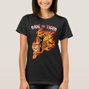 T-shirt Montez Le Tigre Vintage Illustration Métal Lourd