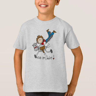 T-shirt Montez-les chiffre chemise de bâton de cowboy