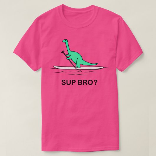 T-shirt Montez pagayer Sup bro brontosaur sur la carte SUP (Design devant)