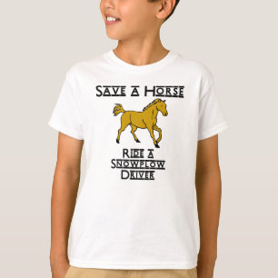 T-shirt montez un conducteur de chasse-neige