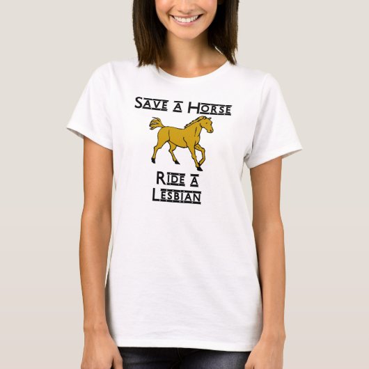 T-shirt montez une lesbienne (Devant)