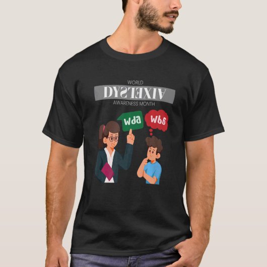 T-shirt Month of Awareness for Dyslexia (Devant)