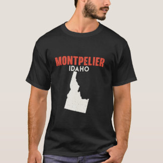 T-shirt Montpelier Idaho USA State America Travel Idahoan