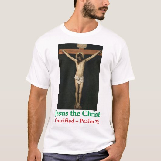 T-shirt montrant la crucifixion de Jésus le Christ (Devant)