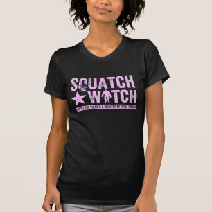 T-shirt Montre de Squatch - lettres grunges affligées par