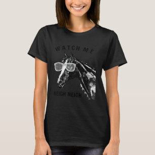 T-shirt Montre équestre Je hennis Cheval Course Rétro Ferm