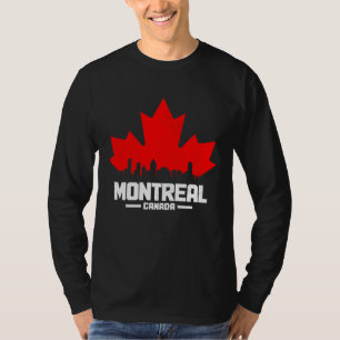 T-shirt Montréal Québec Canada Feuille d'érable Drapeau ca