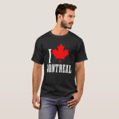 T-shirt Montréal Québec Canada Feuille d'érable Drapeau ca (Devant entier)