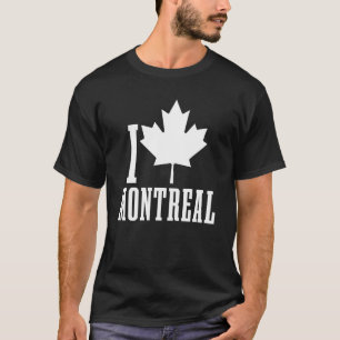 T-shirt Montréal Québec Canada Feuille d'érable Rouge Drap