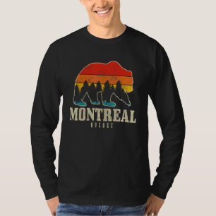 T-shirt Montréal Québec Canada Ours Naturel Vintage Grizzl