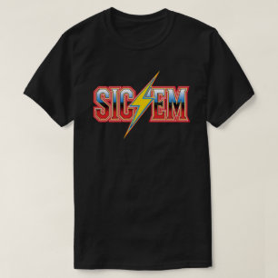 T-shirt Montrer l'esprit de football du secondaire avec Si