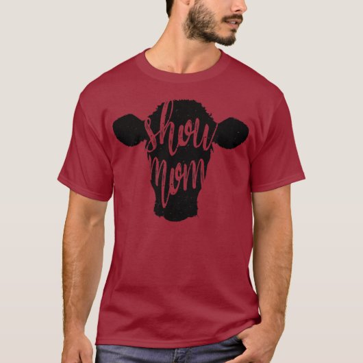 T-shirt MONTRER MOM Vache Élevage Montrer Stock Boeuf (Devant)